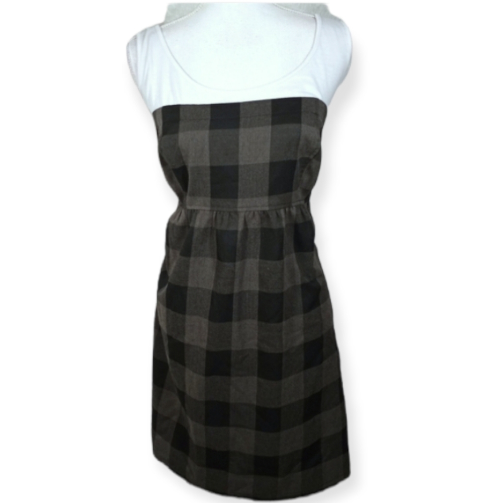 TORRID GRAY & BLACK PLAID DRESS SZ.18 EUC